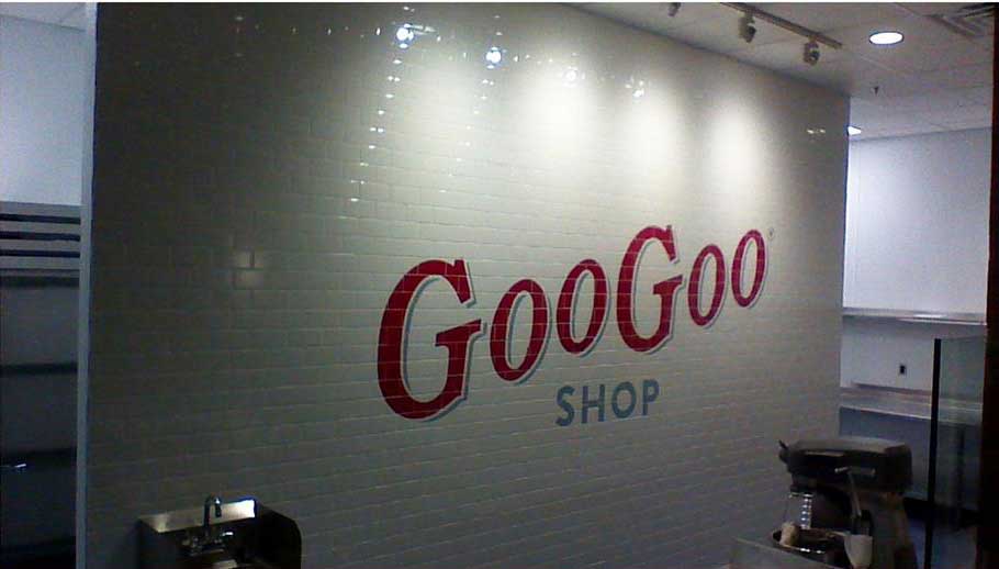 GooGoo Cluster Shop hand painted signage