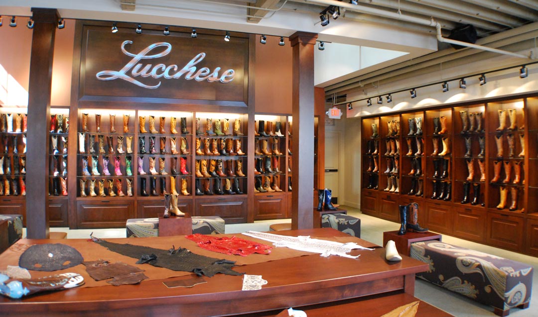 Lucchese Boots retail store development by Carter Group Nashville