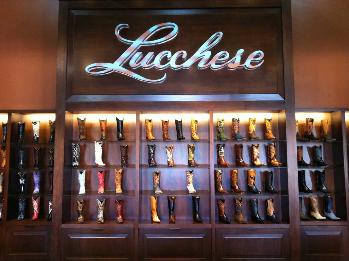 Lucchese Boots retail store development by Carter Group Nashville