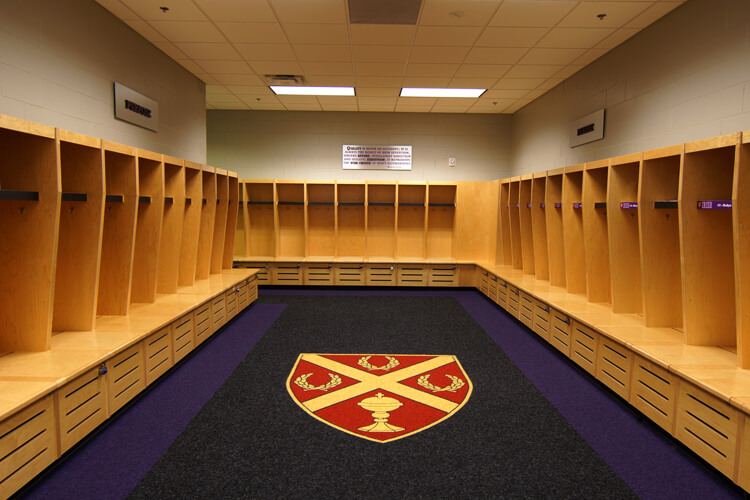 locker room at Father Ryan school, developed by Carter Group Nashville